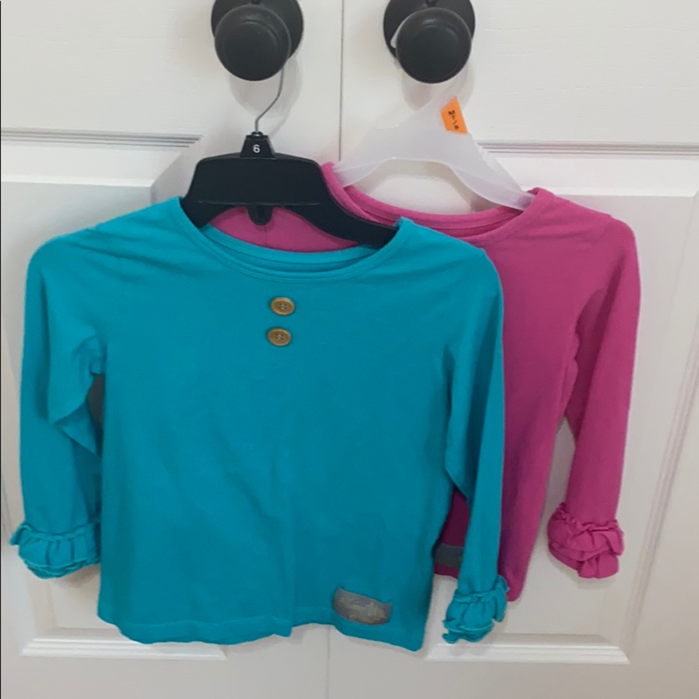 2 Eleanor Rose girls long sleeve shirts size 6-7